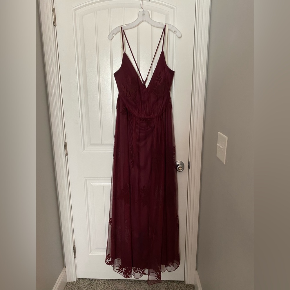 Galina Signature Wine Bridesmaid Dress